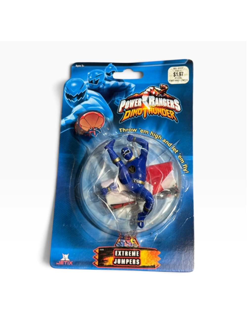 Y2k Toy Quest Power Rangers Dino Thunder Blue Extreme Jumpers Action Figure New